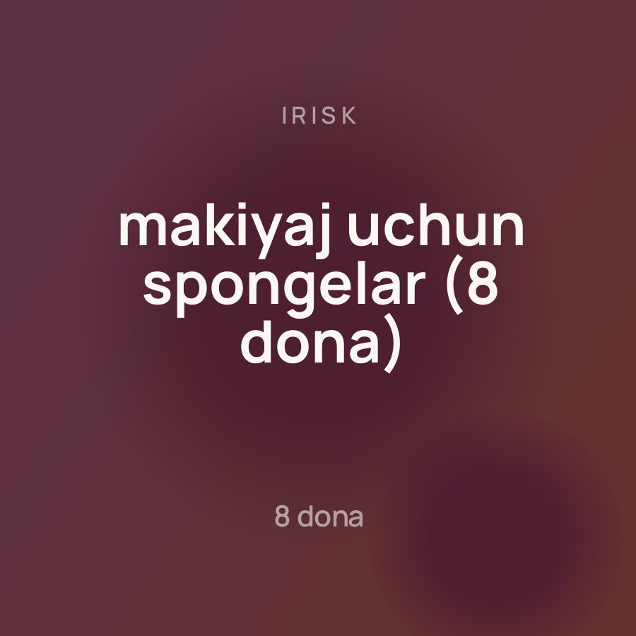 Irisk makiyaj uchun spongelar (8 dona)