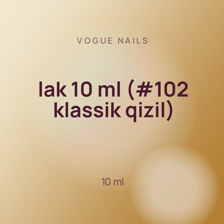 Vogue Nails lak 10 ml (#102 klassik qizil)