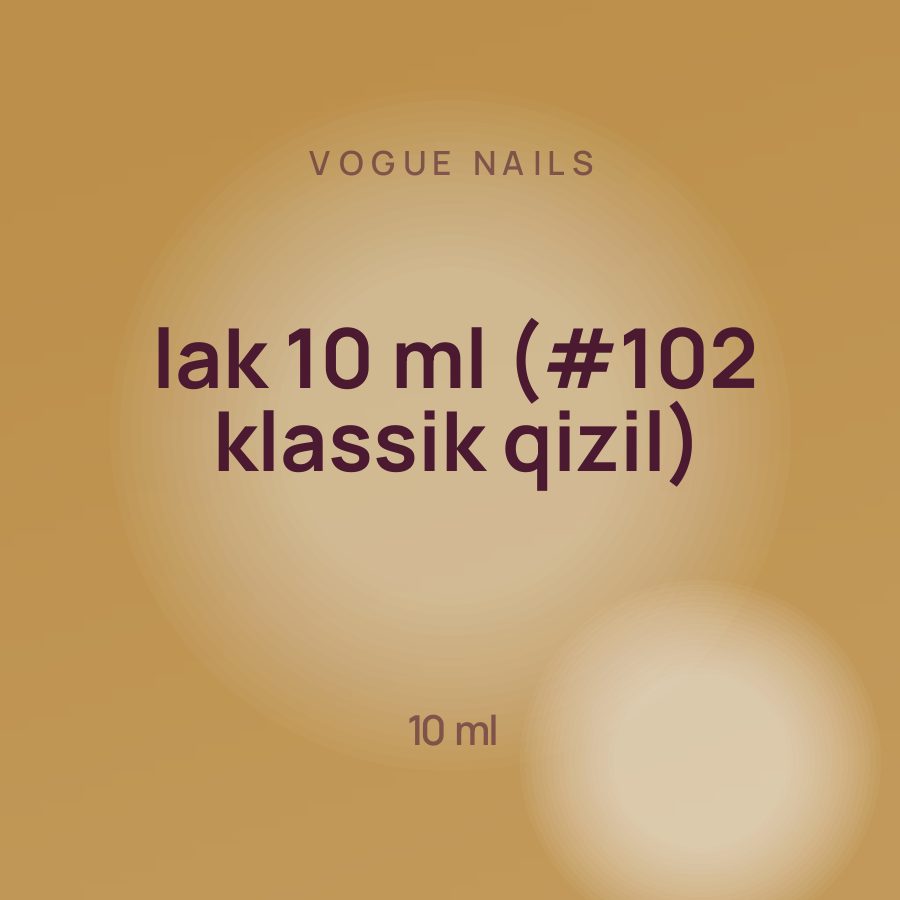 Vogue Nails lak 10 ml (#102 klassik qizil) — Фото 3